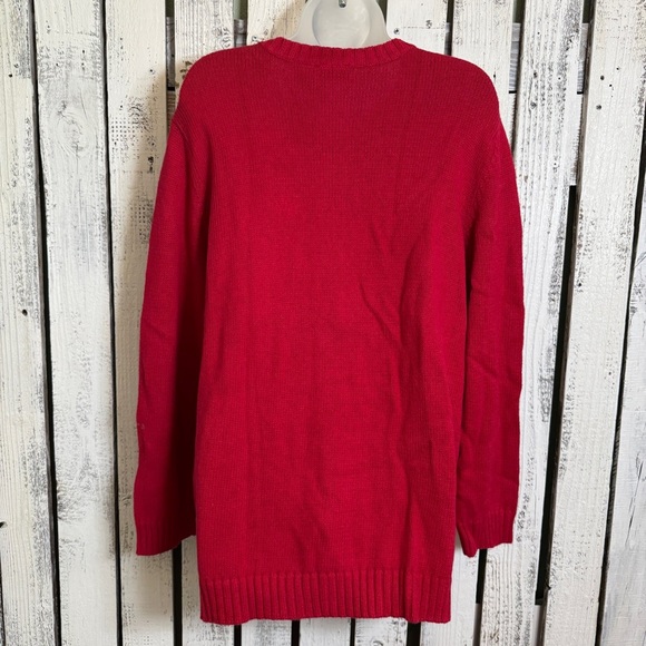 VTG Cherokee Holiday Cardigan Sweater Ugly Christmas Mohair/Cotton Blend Size 1X - Picture 10 of 12